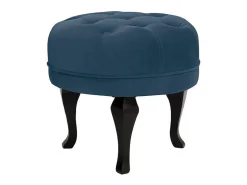 Dallas | Poltrona + banqueta em veludo azul