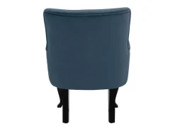 Dallas | Poltrona + banqueta em veludo azul
