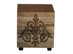 Damask | Mesa de apoio com 1 porta em castanho