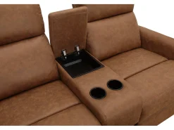 Daoulas Cadeirão duplo reclinável Denim castanho
