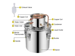Destilador de Álcool SucceBuy, 36 L, Fabricação de Whisky, Bomba de Água, para Organizar Reuniões Familiares e Festividades Festivas