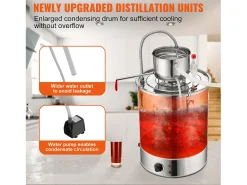 Destilador de Álcool SucceBuy, 49 L, com Tanque Thumper e Bomba de Água, Destilação Eficaz para Casa e Artesanato