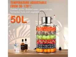 Destilador de Álcool SucceBuy, 49 L, com Tanque Thumper e Bomba de Água, Destilação Eficaz para Casa e Artesanato
