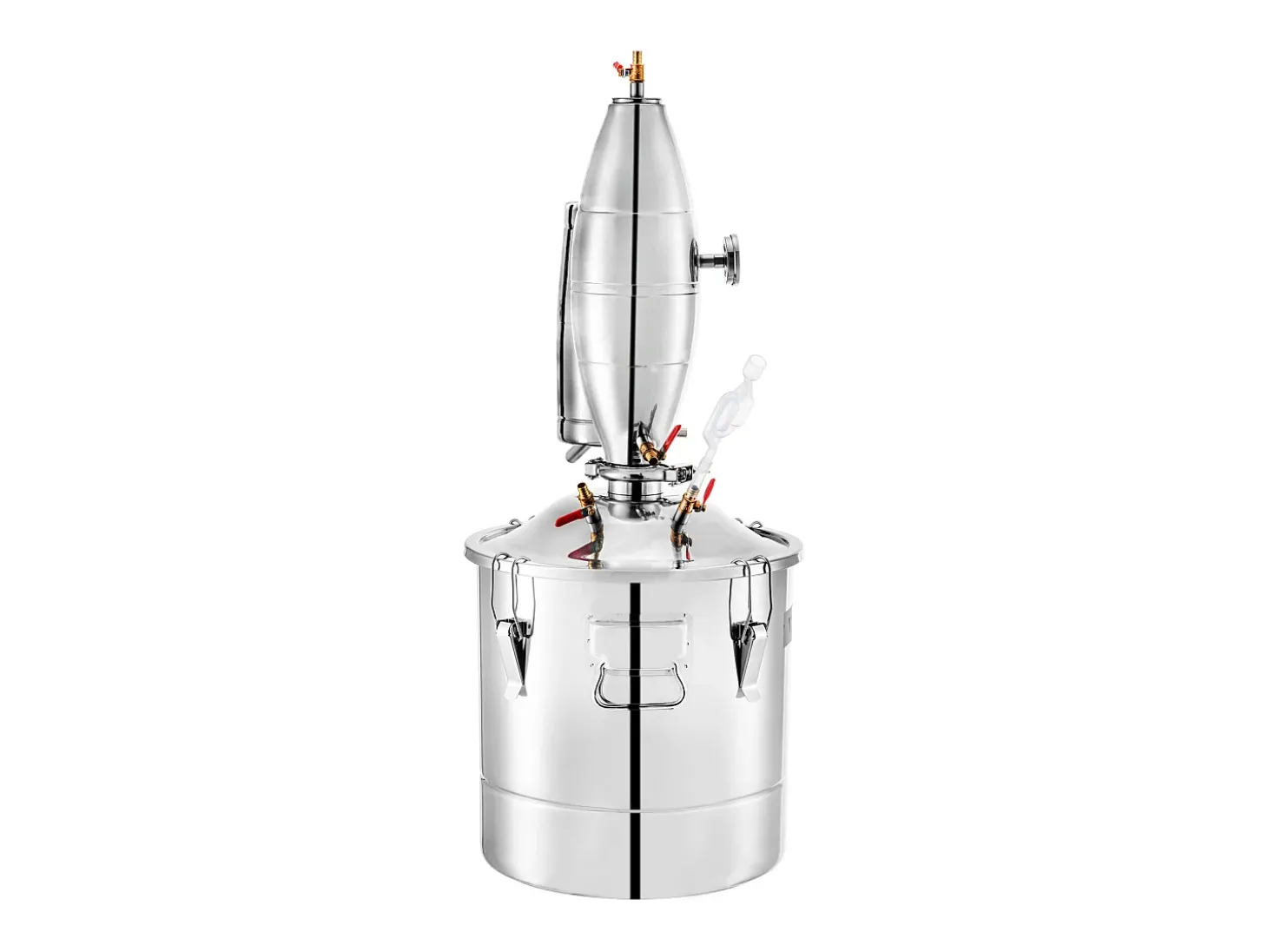 Destilador de Álcool SucceBuy Alambique 30 L Inox Kit de Fabricação Caseira, Destilador de Moonshine em Aço Inoxidável, Kit de Cerveja Artesanal Caseira