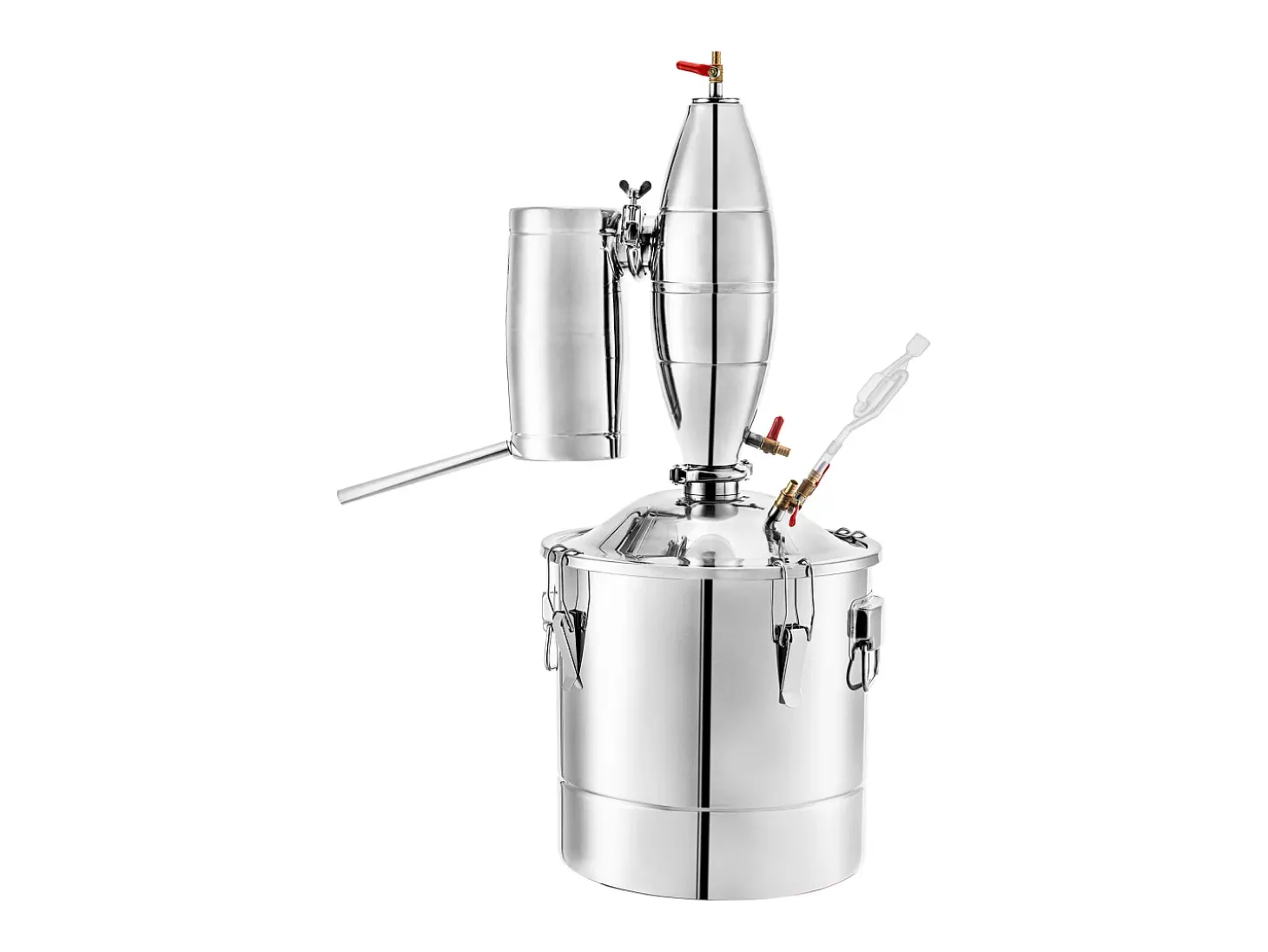 Destilador de Álcool SucceBuy 50L Destilador de Água e Álcool Moonshine Still, Prata