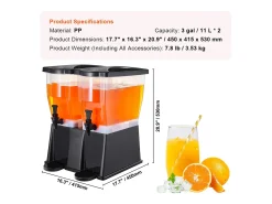 Distribuidor de Bebidas SucceBuy Dispensadores de Bebidas em Plástico para Festas de 11 L com Suporte