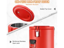 Distribuidor de Bebidas, SucceBuy Distribuidor de Bebidas Isolado em Aço Inoxidável de 7,6L, Quente e Frio