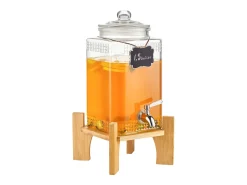 Distribuidor de Bebidas SucceBuy Dispensador de Bebidas em Vidro para Festas de 5,5 L com Suporte