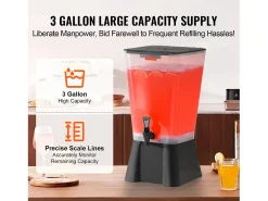 Distribuidor de Bebidas SucceBuy, Grande Capacidade de 19 L, Fonte de Água em Plástico, Distribuição de Água, Sumos, Limonada, Chá Gelado, para Café