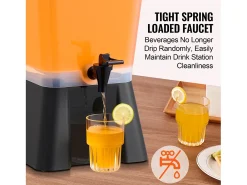 Distribuidor de Bebidas SucceBuy, Grande Capacidade de 19 L, Fonte de Água em Plástico, Distribuição de Água, Sumos, Limonada, Chá Gelado, para Café