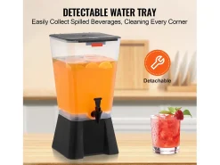 Distribuidor de Bebidas SucceBuy, Grande Capacidade de 19 L, Fonte de Água em Plástico, Distribuição de Água, Sumos, Limonada, Chá Gelado, para Café