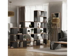 Divisória de ambiente carvalho antracite/goldkraft 60x24x94 eneos