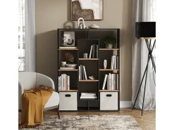 Divisória de sala carvalho antracite/goldkraft 107.2x29x143