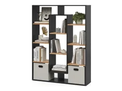 Divisória de sala carvalho antracite/goldkraft 107.2x29x143