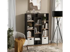 Divisória de sala carvalho antracite/goldkraft 107.2x29x143