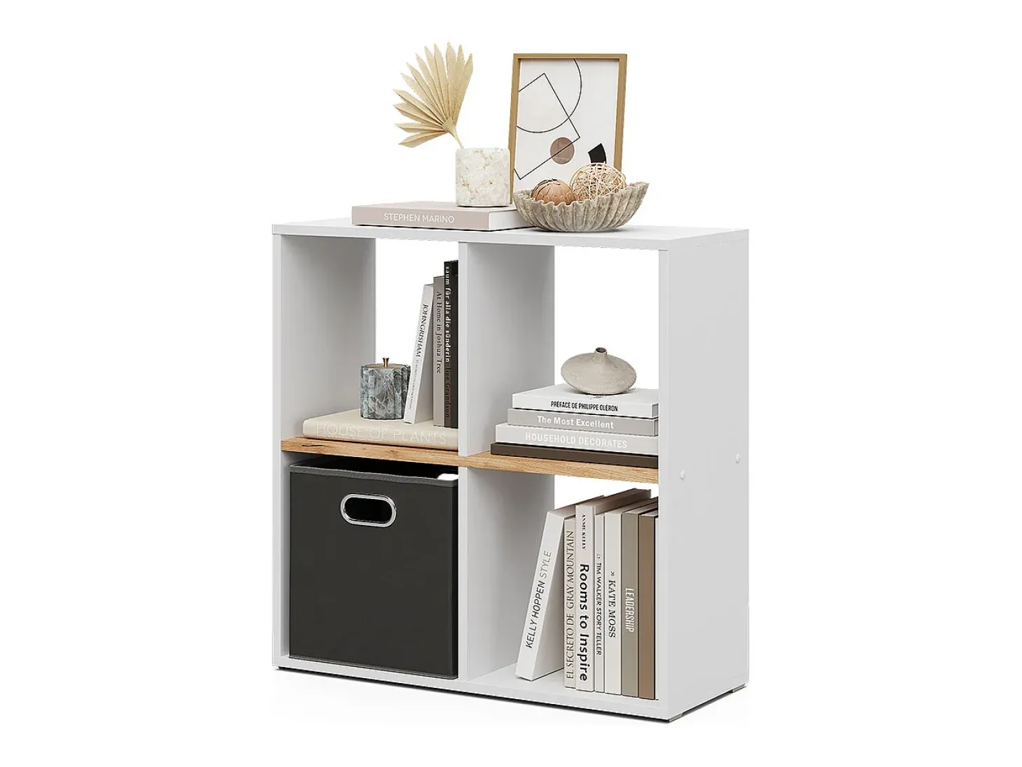 Divisória de sala carvalho branco/dourado 72x29x72.6 tetra