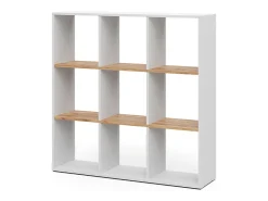 Divisória de sala carvalho branco/dourado 107.2x29x107.8 nove