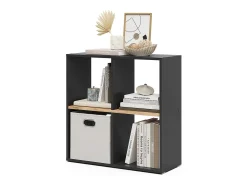 Divisória de sala carvalho antracite/goldkraft 72x29x72.6 tetra