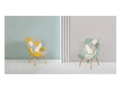 Dudeco Poltrona Luca Patchwork Mostarda