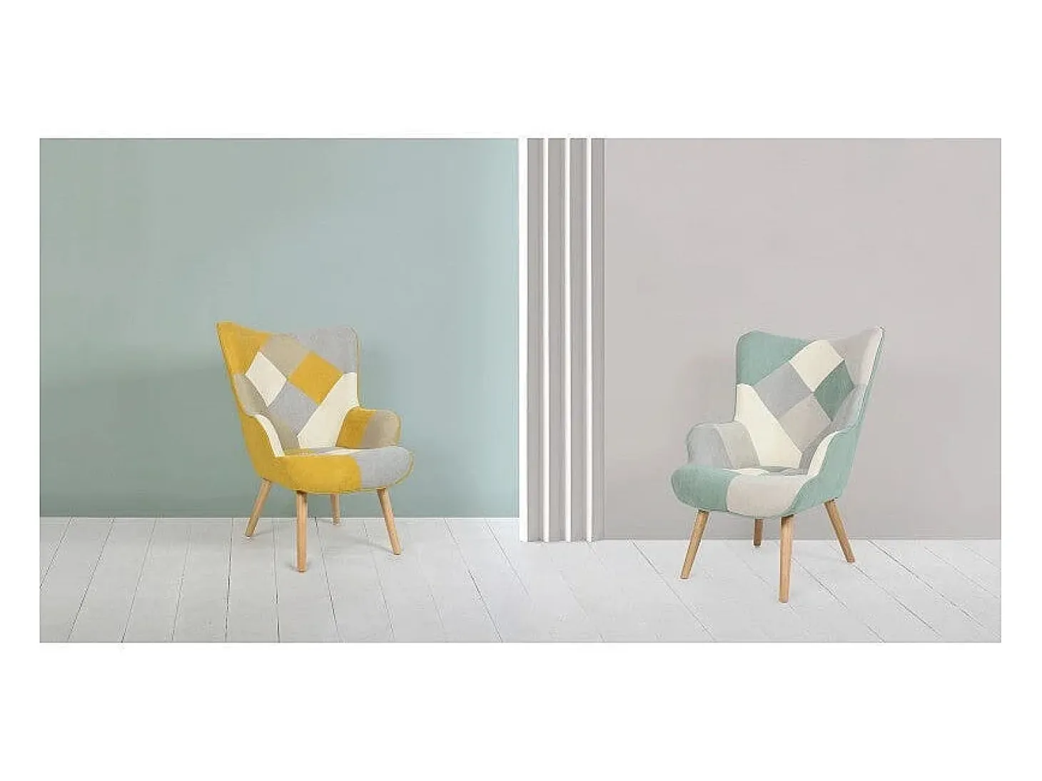 Dudeco Poltrona Luca Patchwork Mostarda