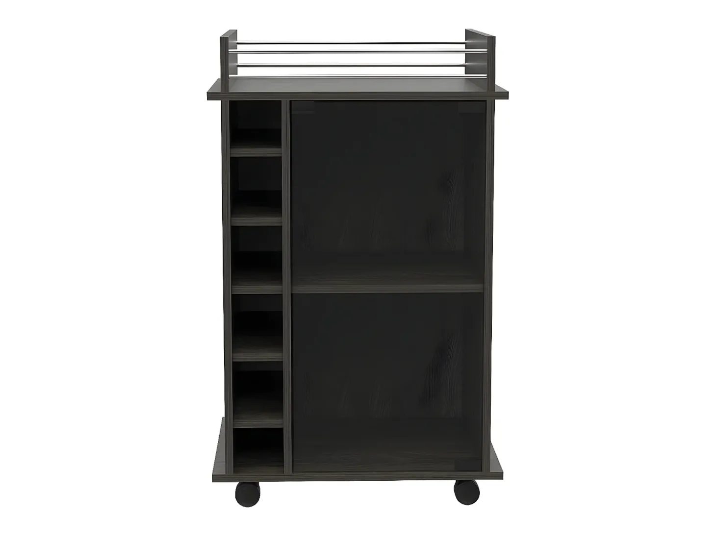 Dukat Bar Trolley, com rodas e porta de vidro