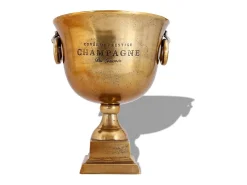 Elegante Frapê de Cobre Castanho em Forma de Taça Troféu