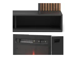 Elektrokamin preto 100x25x80 lynea
