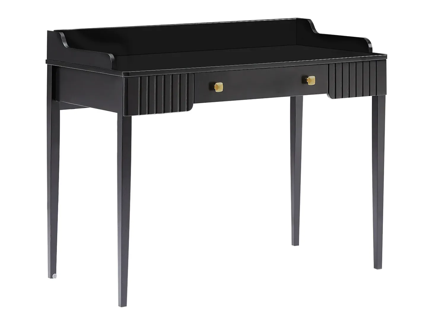 Escrivaninha console com 1 gaveta em MDF preto fosco - RENEVI por Pascal Morabito