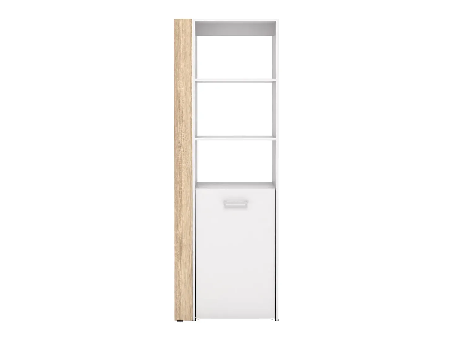 Escrivaninha modular TUPELIO com 10 nichos, nas cores natural e branca -