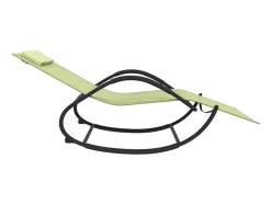 Espreguiçadeira baloiço 2 pcs aço e textilene cor creme PT684177