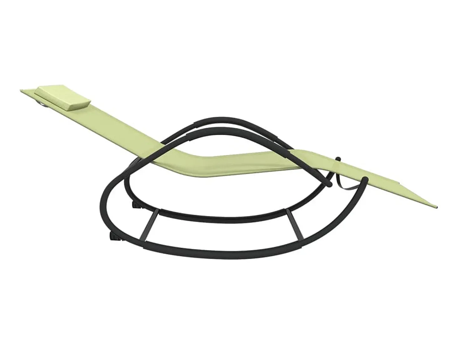 Espreguiçadeira baloiço 2 pcs aço e textilene cor creme PT684177