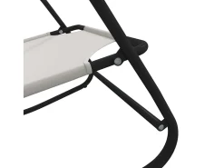 Espreguiçadeira baloiço 2 pcs aço e textilene cor creme PT183639