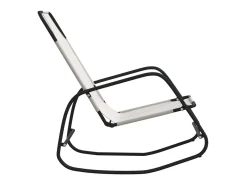 Espreguiçadeira baloiço 2 pcs aço e textilene cor creme PT183639