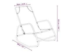 Espreguiçadeira baloiço 2 pcs aço e textilene cor creme PT183639