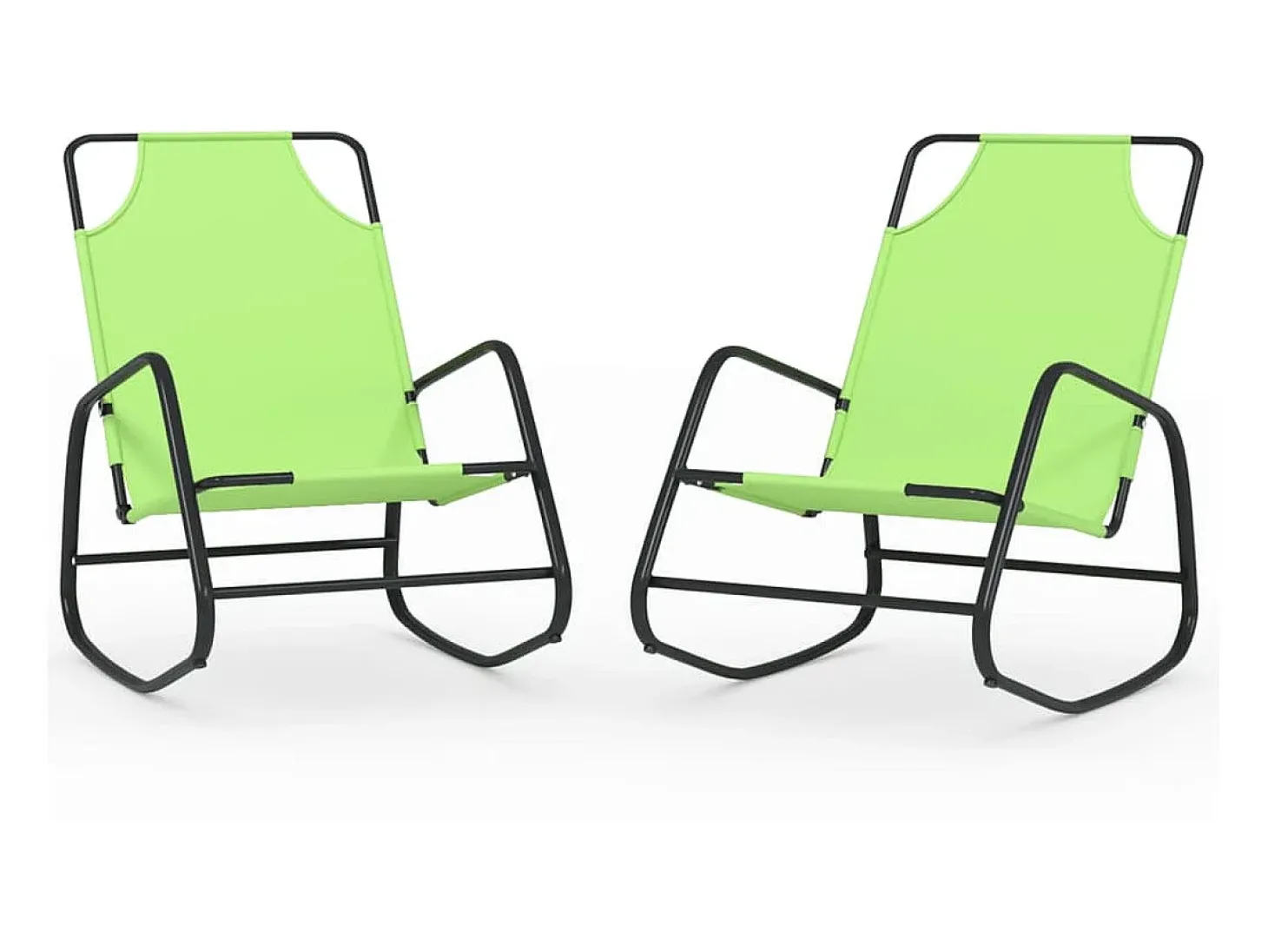 Espreguiçadeiras baloiço 2 pcs aço e textilene verde PT750787