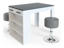 Esstisch-Set antracite/branco 67x100x77.5 repose