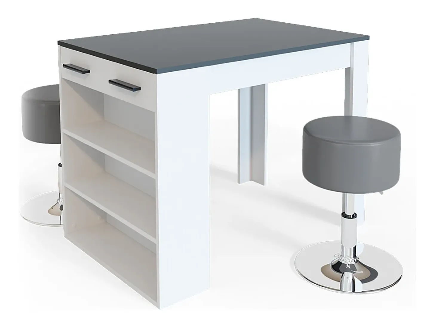 Esstisch-Set antracite/branco 67x100x77.5 repose
