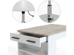 Esstisch-Set sonoma/branco 67x100x77.5 repose