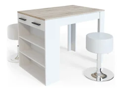 Esstisch-Set sonoma/branco 67x100x77.5 repose
