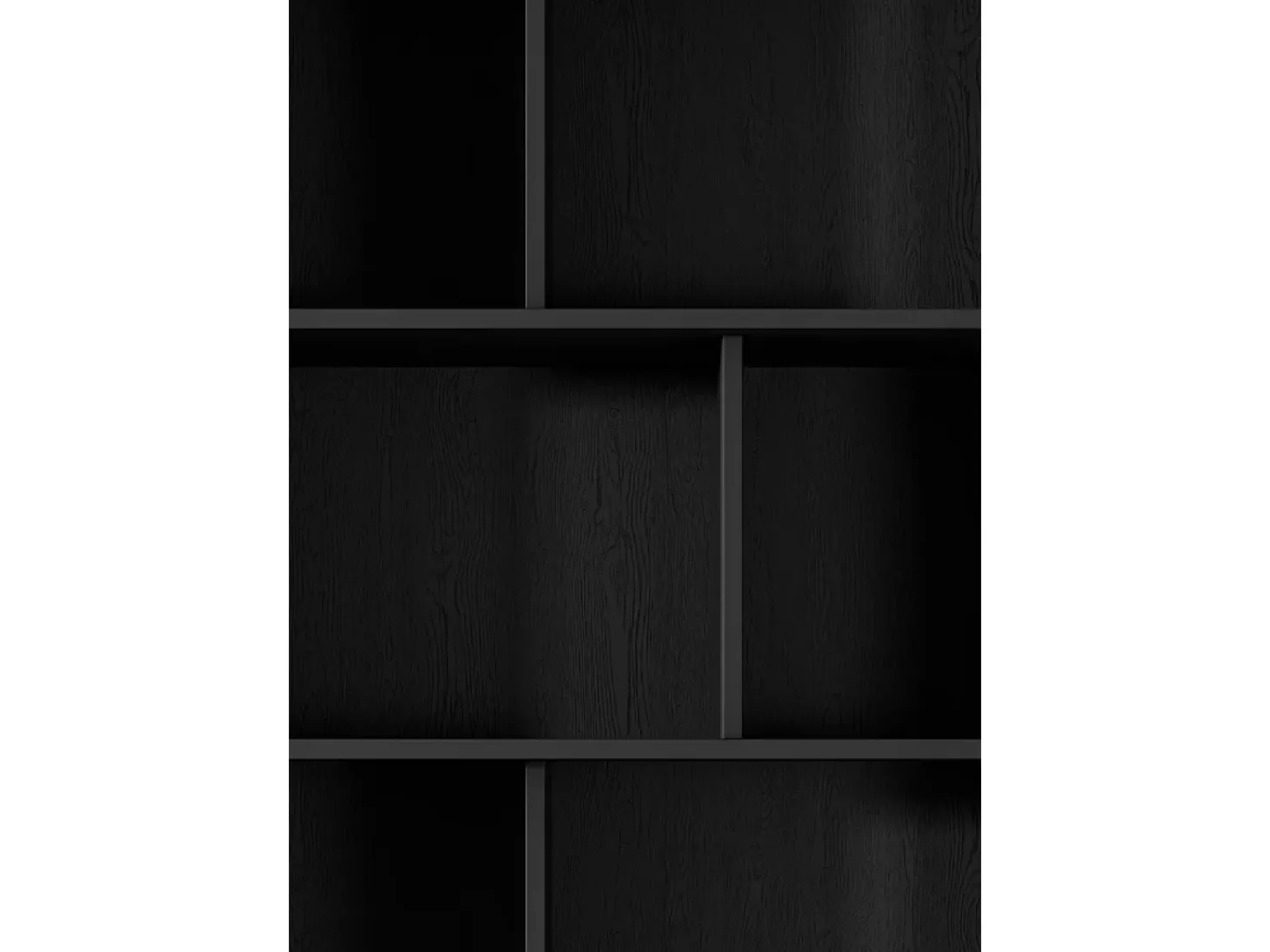 Estante: 2 gavetas, Preto, 88,2 x 38 x 193,8 cm