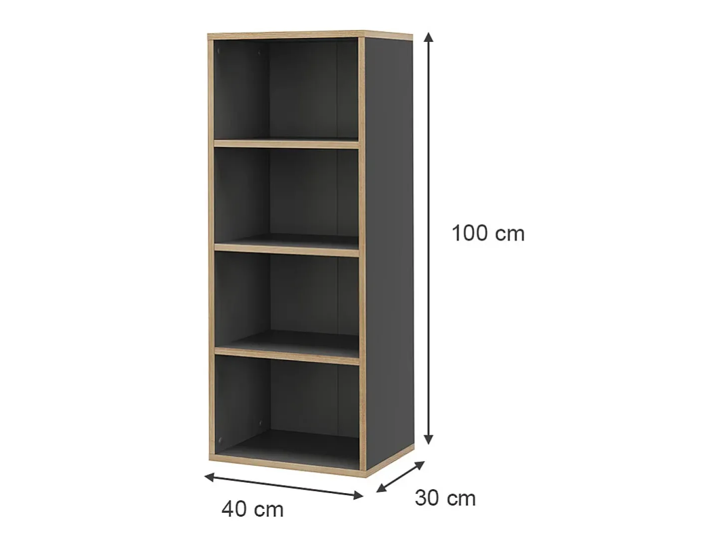Estante antracite 40x30x100 tetrix