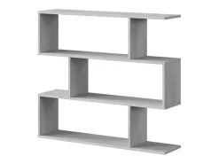 Estante baixa Athena Cimento branco 110x97x24 cm Sala de estar Sala de jantar