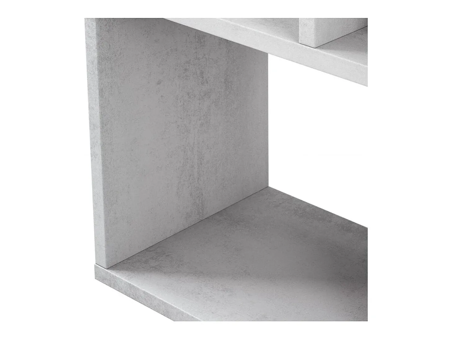 Estante baixa Athena Cimento branco 110x97x24 cm Sala de estar Sala de jantar