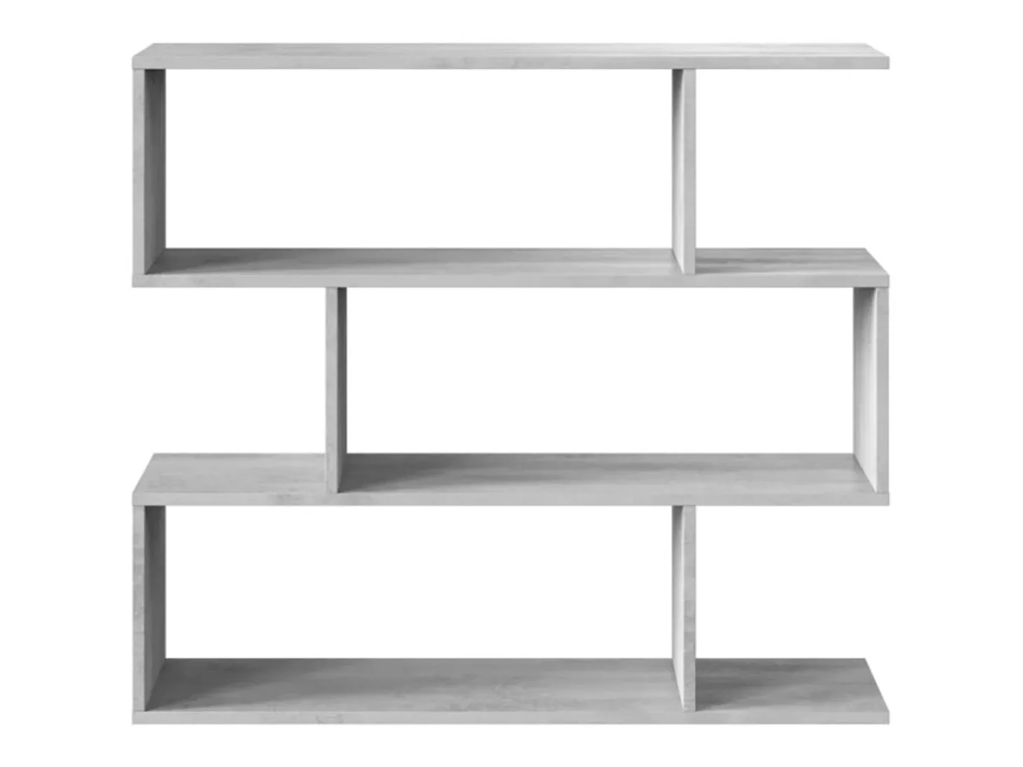 Estante baixa Athena Cimento branco 110x97x24 cm Sala de estar Sala de jantar