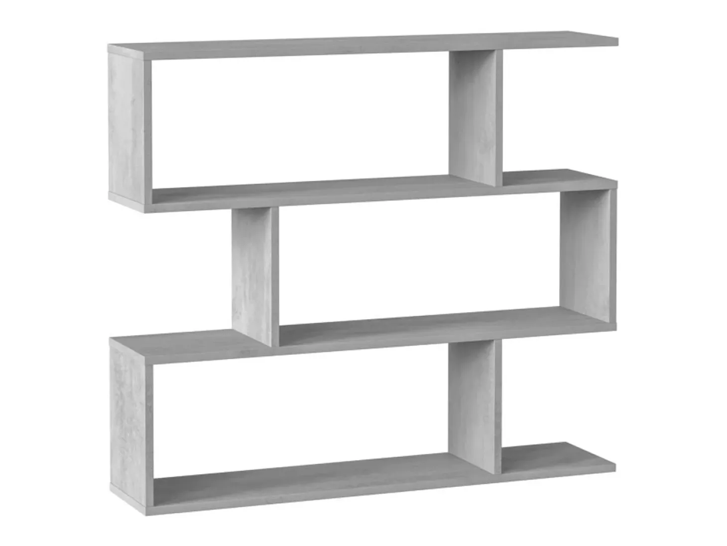 Estante baixa Athena Cimento branco 110x97x24 cm Sala de estar Sala de jantar