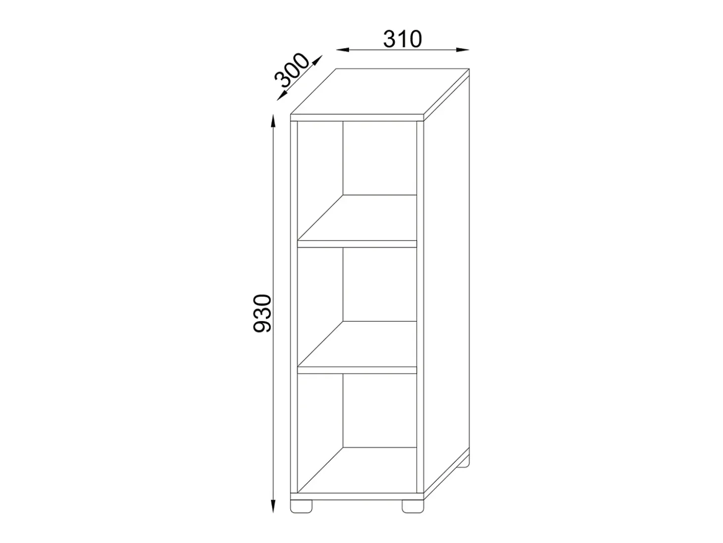 Estante Benas Branco A. 93 x L. 31 x P. 30 cm