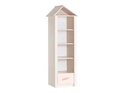 Estante casa com gaveta rosa 164,4x47,4x41,3 cm