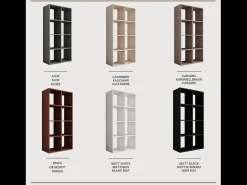 Estante com 8 compartimentos – Cor: Aloé verde – 147 × 74 × 30 cm, vertical ou horizontal