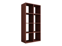 Estante com 8 compartimentos – Cor: Tijolo – 147 × 74 × 30 cm, vertical ou horizontal