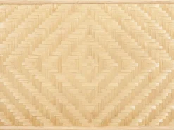 Estante com 5 prateleiras em vime e bambu - Natural - ZARYNO